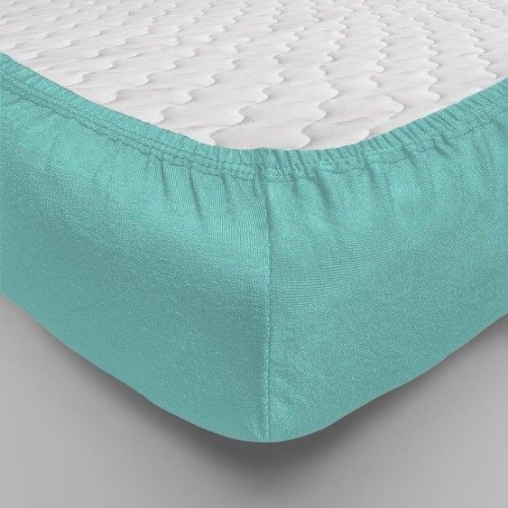 Простынь трикотажная на резинке ,160х200, бирюза, 0010-9, "Текстильный городок"