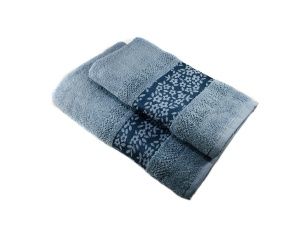 Полотенце махровое ЛЮТИКИ 50х90 цв, Серый, QD-0459, пл. 500гр. Узбекистан. АД