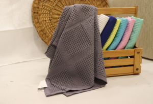 Полотенце вафельное г/кр р-р 35х75см., цв. серый, пл.300 гр/м2