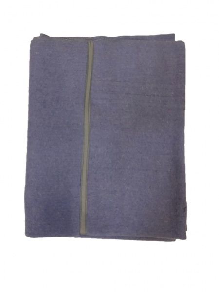 Одеяло армейское, 83% шерсть+17% капрон, 140х205 см., пл. 930 г/м2, цв. сер-гол., Сшивное