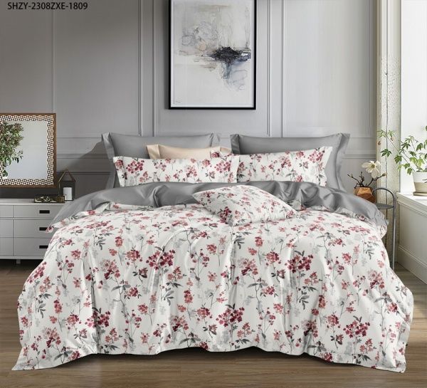 Постельное белье Sateen lux рис Аркада Дуэт ( под.150х215-2 шт.,пр 220х240, нав.50х70см-2шт.)100%хл.