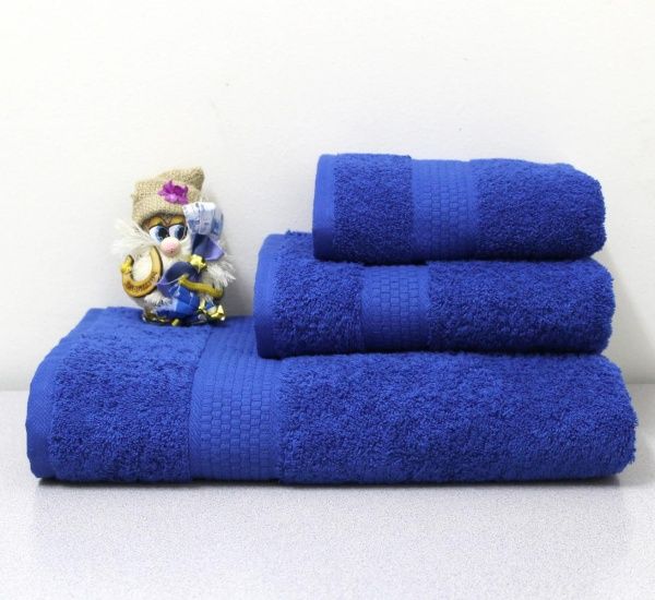 Салфетка махровая 30х30 ярко-синий пл.380 гр