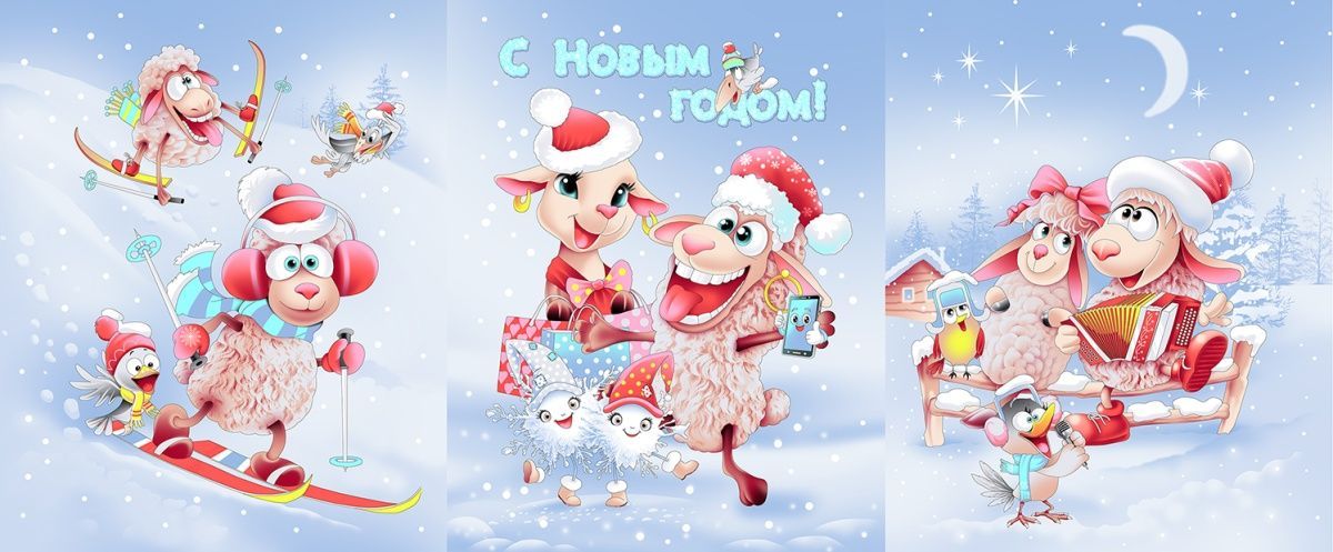 Новогодняя сказка набор вафельных полотенец НГ (45*60)
