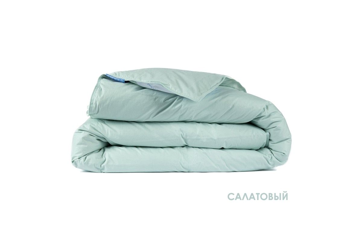 Одеяло WHITE DOWN (цвет салатовый) (Гусиный пух/тик 1,5 сп)