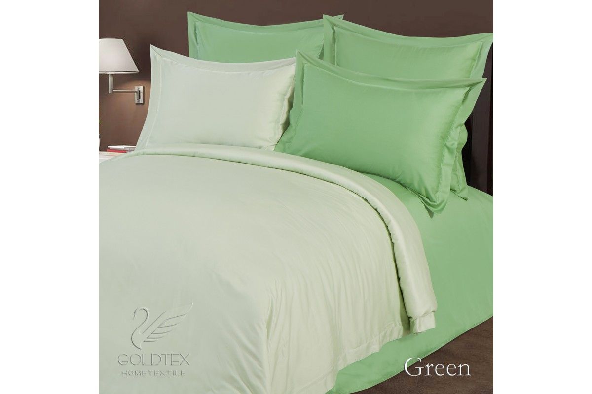 КПБ коллекции Bamboo цвет "Green" (Евро)