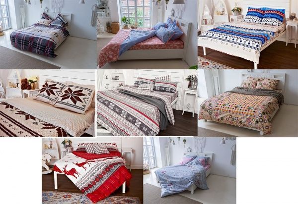 Постельное белье фланель, 2,0 сп. (под.175х220,пр.220х240,нав.50х70-2 шт)