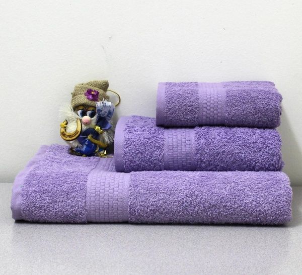 Полотенце махровое 50х90 сирень 450 гр. Узбекистан